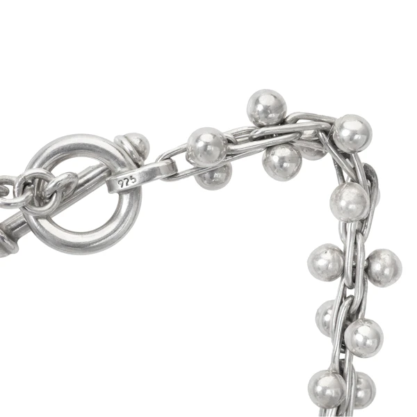 Vintage 1960s Silver Peppercorn Necklace - image 2