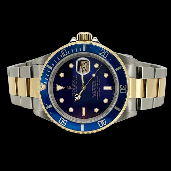 ROLEX SUBMARINER DATE TURNED 'PURPLE' FADED BEZEL FULL SET W SERIES - 1996 - image 4