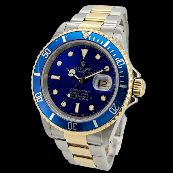 ROLEX SUBMARINER DATE TURNED 'PURPLE' FADED BEZEL FULL SET W SERIES - 1996 - image 1