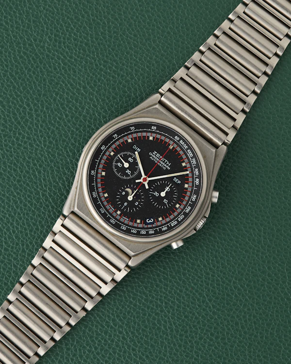 Zenith Titanium 95.0102.418 Port Royal Moonphase Black Dial Neo-Vintage 1980s - image 3