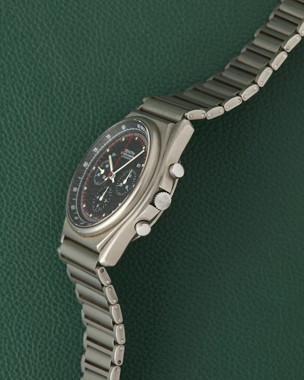 Zenith Titanium 95.0102.418 Port Royal Moonphase Black Dial Neo-Vintage 1980s - image 4