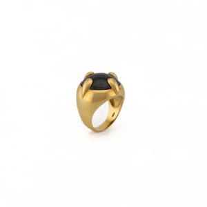 18ct Heavy Cabochon Garnet Ring Spectrum Antiques