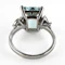 Emerald Cut Aquamarine & Diamond Dress Ring - Saddingtons Jewellery Stand 375 - image 3