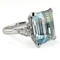 Emerald Cut Aquamarine & Diamond Dress Ring - Saddingtons Jewellery Stand 375 - image 2