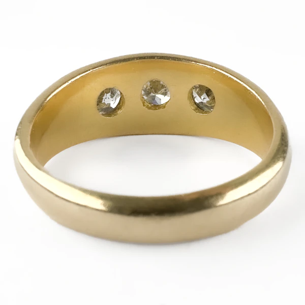 Edwardian 1.25ct 3 Diamond Gypsy Ring - Saddingtons Jewellery Stand 375 - image 4
