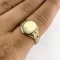 1908 Scroll Shoulders Gold Signet Ring - Saddingtons Jewellery Stand 375 - image 3