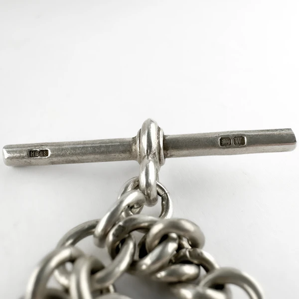 Silver Albert Chain With T-bar - Saddingtons Jewellery Stand 375 - image 3