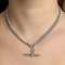 Silver Albert Chain With T-bar - Saddingtons Jewellery Stand 375 - image 2