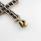 Victorian Banded Agate & Pearl Cross Pendant - Saddingtons Jewellery Stand 375 - image 2