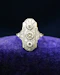 Downstairs at Grays: 14ct White Gold Diamond Art Deco Diamond Continental Ring Circa 1930 - image 1