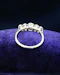 Downstairs at Grays: A very fine 18ct. White Gold graduating five stone Diamond Ring, set with five Old European Cut, Natural Diamonds. Circa 1930 - image 5