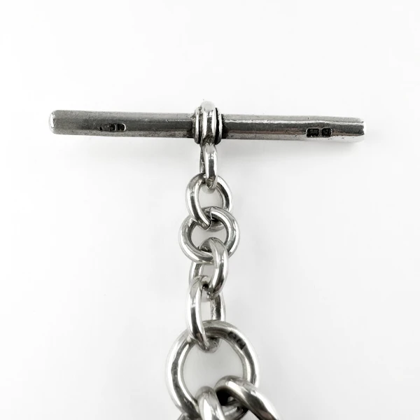 Silver Albert Chain With T-Bar 20″ - Saddingtons Jewellery Stand 375 - image 5