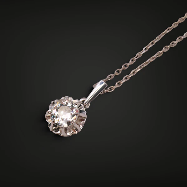 Lovely and Simple Single Diamond Pendant at Deco&Vintage Ltd - image 2
