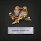Vintage Herbert Rosenthal 18k Gold, Diamond, and Ruby "Lovebirds" Brooch - image 2