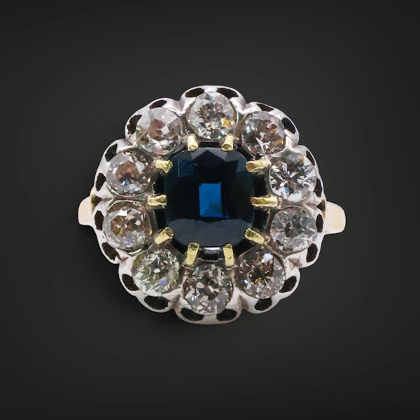 Lovely Antique Sapphire Diamond Ring at Deco&Vintage Ltd - image 3