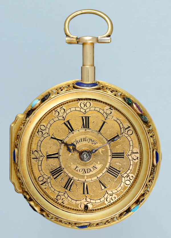 Gem Set Gold Repeater with Royal Coat of Arms - image 2