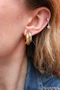 Vintage Cartier 18k Tri-Colour Gold Trinity Hoop Earrings - image 1