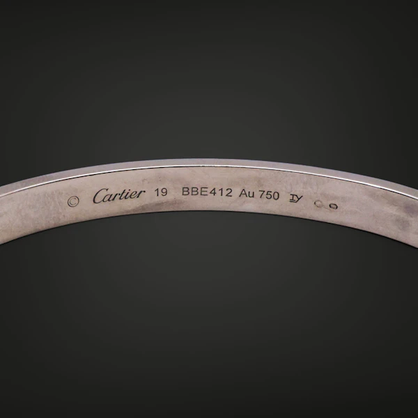 Cartier 18k White Gold LOVE Bracelet - image 5