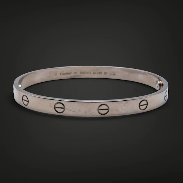 Cartier 18k White Gold LOVE Bracelet - image 3