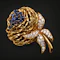 Lovely Vintage French Sapphire Diamond Brooch at Deco&Vintage Ltd - image 2