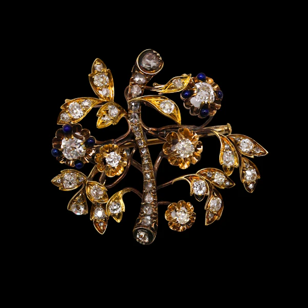 Lovely Victorian Diamond And Enamel Brooch at Deco&Vintage Ltd - image 3