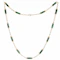Vintage 14ct Gold & Malachite Chain Necklace (72cm), c.1960s - image 2