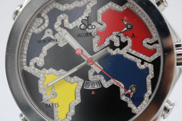 Jacob & Co. Five Time Zone with Manual & Diamond Factory set - image 2