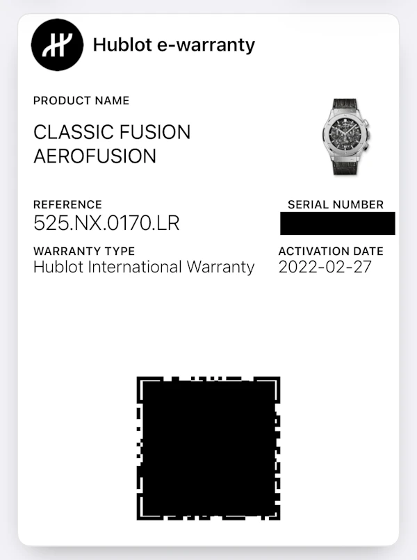 HUBLOT CLASSIC FUSION AEROFUSION 525.NX.0170.LR SKELETON FULL SET 2022 E-WARRANTY - image 7