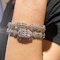 French Art Deco Platinum Diamond Choker Necklace or Pair of Bracelets, 20 Carats, Circa 1930 - image 6