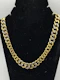 Retro 18 ct. gold, platinum and diamond heavy necklace - image 2