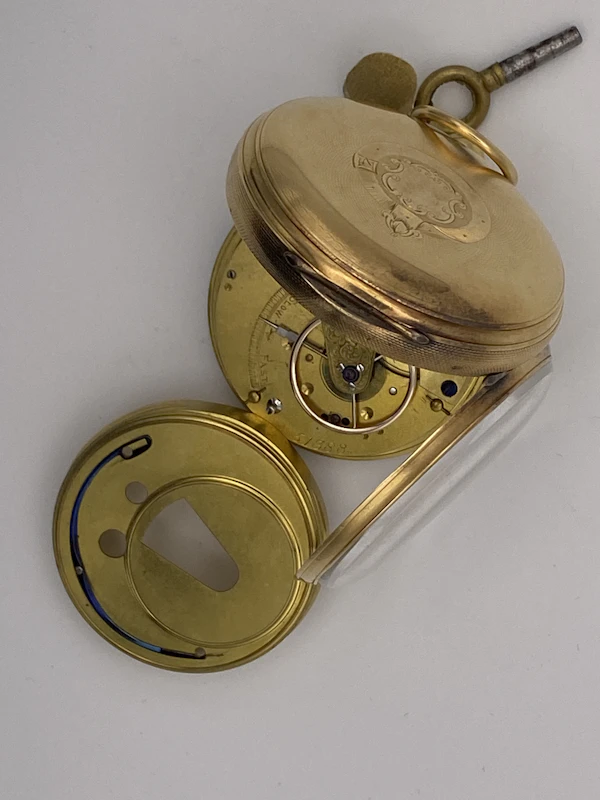 Victorian solid 18 ct. gold key-wind pocket watch  with a key and in full working order. Marked for Waltham A&W.Co - image 6