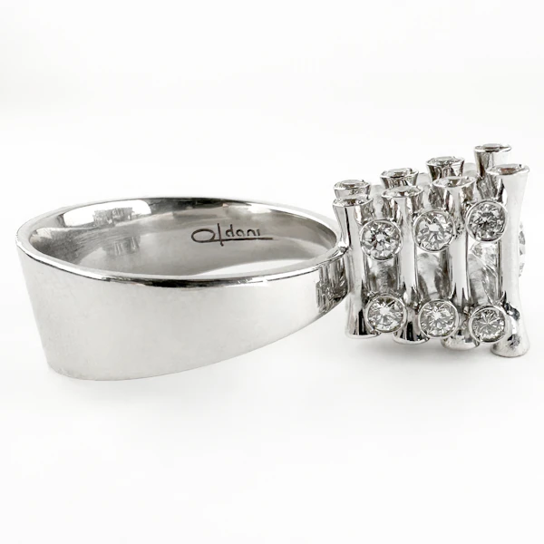 Marco Oldani For John Rasmussen Diamond Tower Ring - Saddingtons Jewellery Stand 375 - image 3