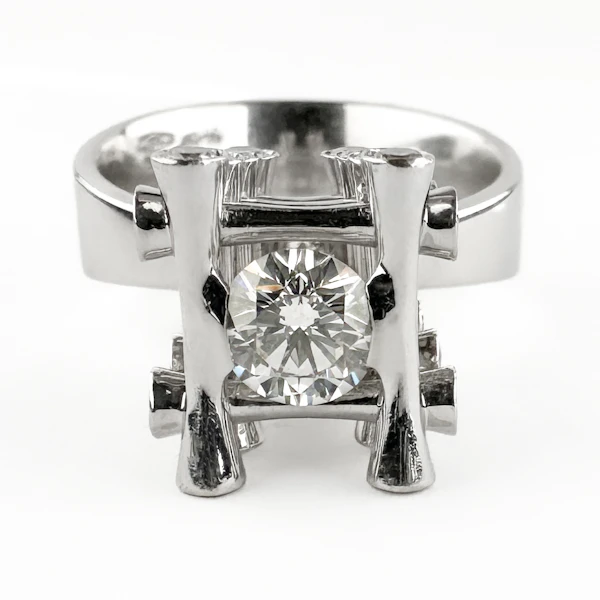 Marco Oldani For John Rasmussen Diamond Tower Ring - Saddingtons Jewellery Stand 375 - image 4