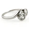 Antique Toi et Moi Diamond Crossover Ring - Saddingtons Jewellery Stand 375 - image 2