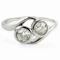 Antique Toi et Moi Diamond Crossover Ring - Saddingtons Jewellery Stand 375 - image 1