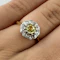 Edwardian Yellow Sapphire & Diamond Cluster Ring - Saddingtons Jewellery Stand 375 - image 2