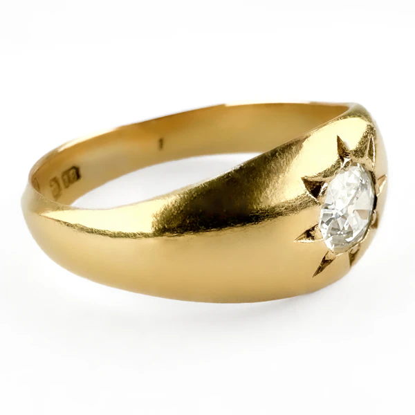 Victorian Single Stone Diamond Gypsy Ring - Saddingtons Jewellery Stand 375 - image 2