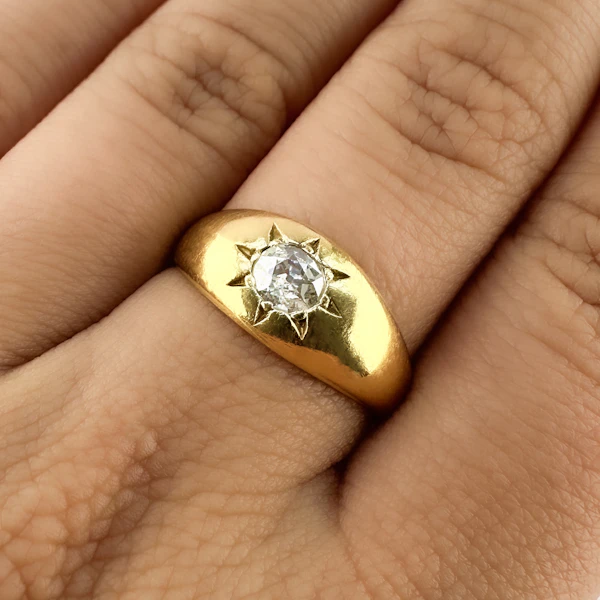 Victorian Single Stone Diamond Gypsy Ring - Saddingtons Jewellery Stand 375 - image 5