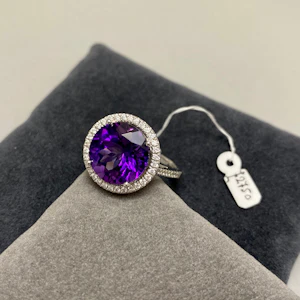 Amethyst Diamond Ring, SHAPIRO & Co since 1979