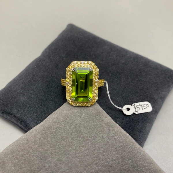 Peridot Diamond Ring, SHAPIRO & Co since1979 - image 1