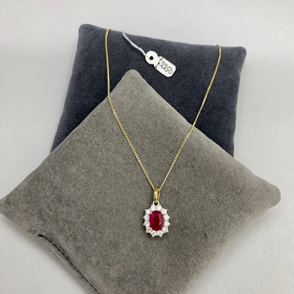 Ruby Diamond Pendant - SHAPIRO & Co since1979 - image 1
