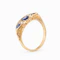 Edwardian 18ct Gold Sapphire & Diamond Ring - image 2