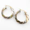 Tri-Colour Gold Twist Hoop Earrings - Saddingtons Jewellery Stand 375 - image 2