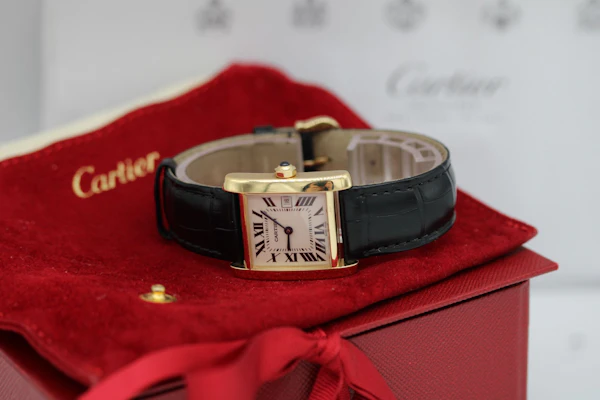 Cartier Tank Francaise 18k Midsize Watch 2466 - image 7