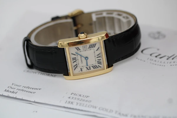 Cartier Tank Francaise 18k Midsize Watch 2466 - image 4