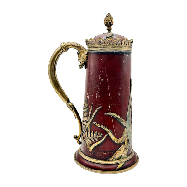 Russian silver gilt and lacquer tankard, Moscow, 1882 by Pavel Ovchinnikov. - image 3
