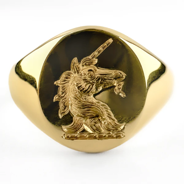 Unicorn Intaglio Signet Ring - Saddingtons Jewellery Stand 375 - image 2