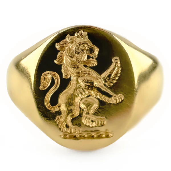 Lion Rampant Intaglio Signet Ring - Saddingtons Jewellery Stand 375 - image 3