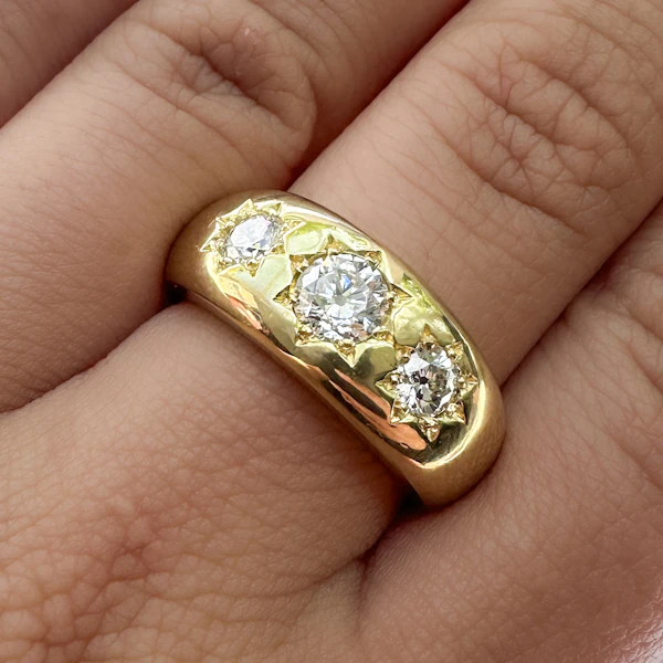 1.03ct Three Stone Diamond Gypsy Ring - Saddingtons Jewellery Stand 375 - image 2