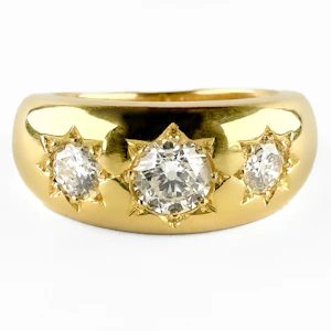 1.03ct Three Stone Diamond Gypsy Ring - Saddingtons Jewellery Stand 375